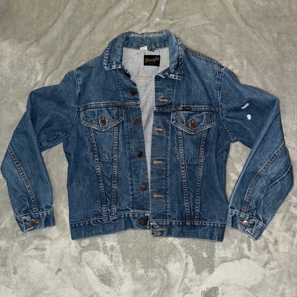 Wrangler Jackets & Blazers - Vintage Wrangler Light Blue Denim Jacket